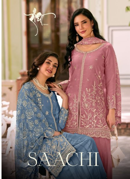Saachi By Radha Trendz Mos Silk Embroidery Readymade Suits